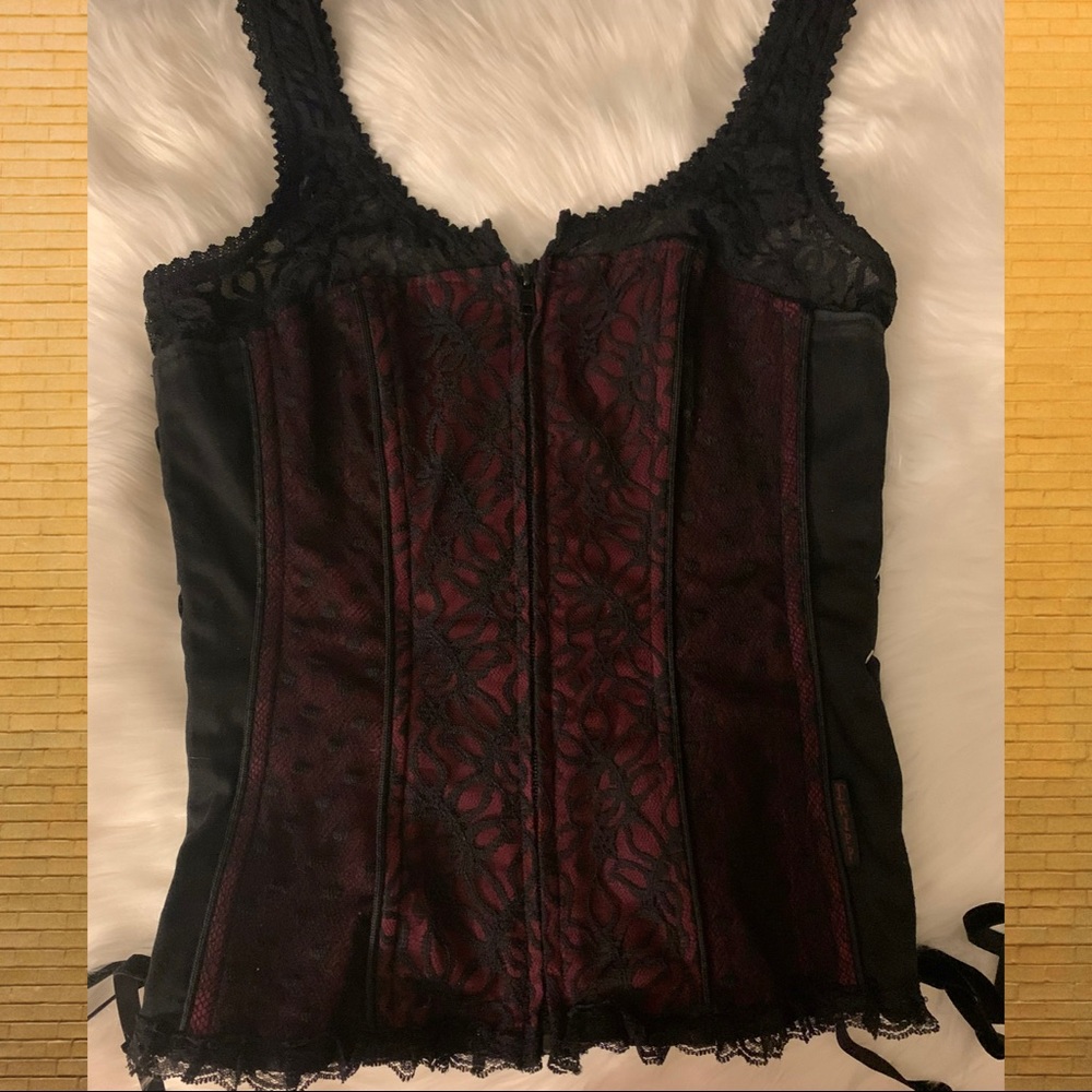 Tripp NYC Burgundy corset top circa 2005. - Picture 10 of 12